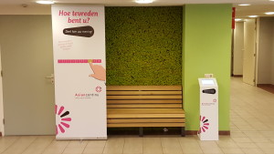 QDNA rollup banner en meetpunt in zorgpraktijk